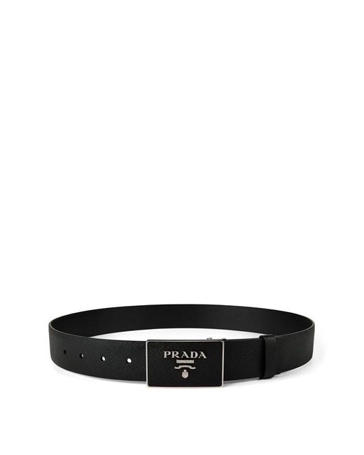 Prada Black Saffiano Leather Belt for men