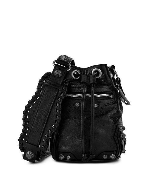 Balenciaga Black Le Cargole Xs Bucket Bag