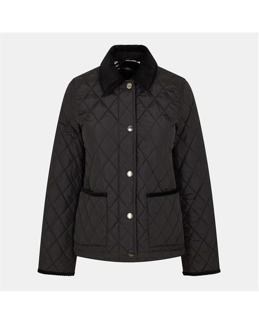 Burberry Black Dorset Diamond Quilted Weather Resistant Tailored Fit Quilted Jacket