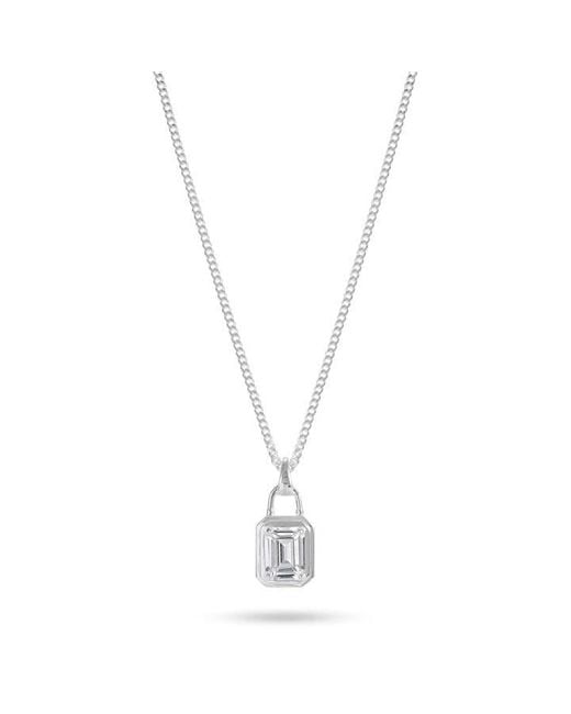 Common Lines Metallic Solitaire Necklace for men
