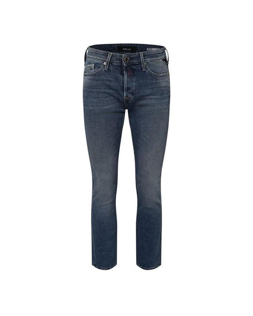 Replay Blue Waitom Regular-Fit Jeans for men