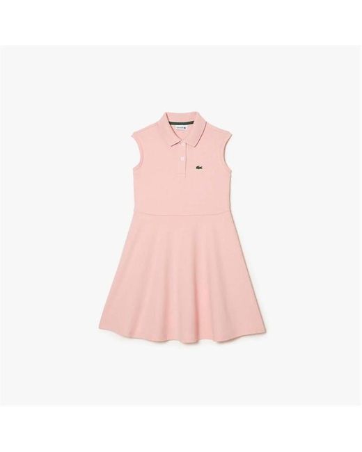 Lacoste Pink Sleeveless Stretch Piqu¿ Polo Dress