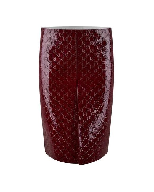 Gucci Red gg Embossed Mid-length Skirt