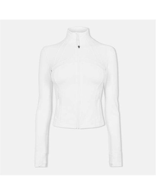 lululemon athletica White Nulu Nylon Defined Cropped Jacket