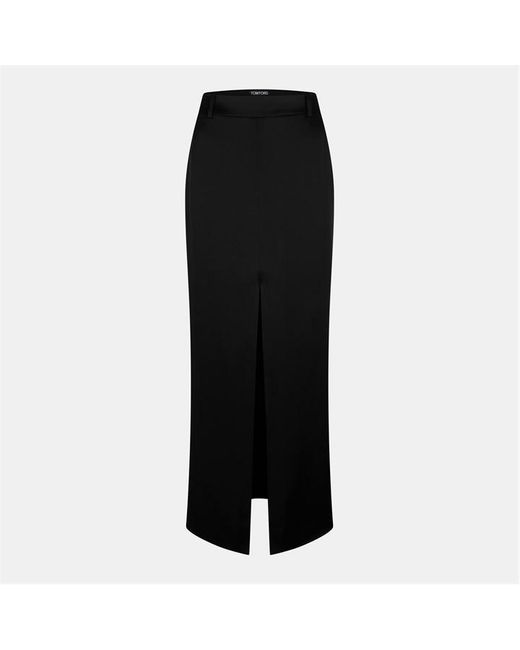 Tom Ford Black Tf Tailored Midi Skirt