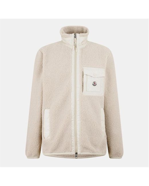 Moncler White Full Zip Fleece for men