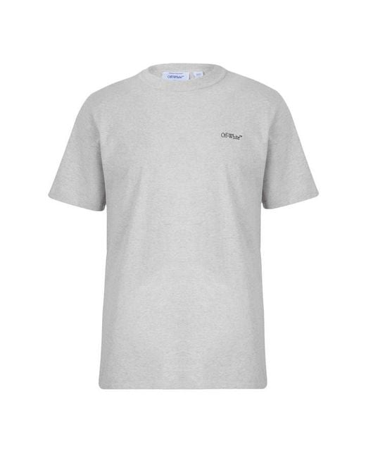 Off-White c/o Virgil Abloh Gray Off Bookish Reg Ss T Sn64 for men