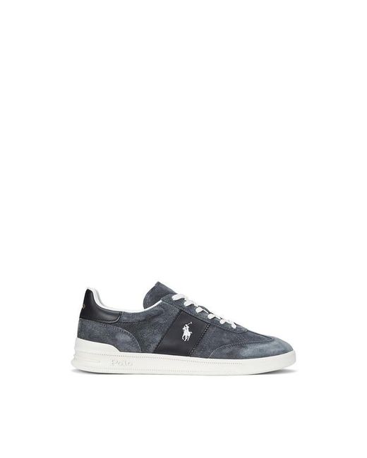 Polo Ralph Lauren Black Heritage Aera Suede Trainers for men