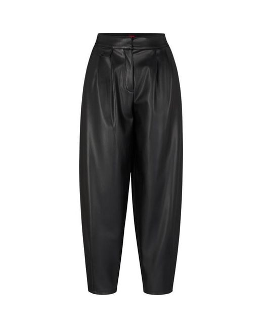 HUGO Black Straight Leg Trousers
