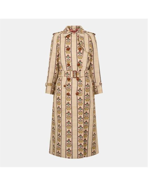 Gucci Natural Flower Crown Weather-Resistant Trench Coat