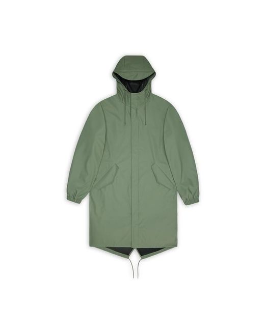 Rains Green Fishtail Waterproof Jacket