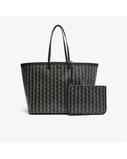 Lacoste Black Accessories Xl Zely Tote Bag With Pouch