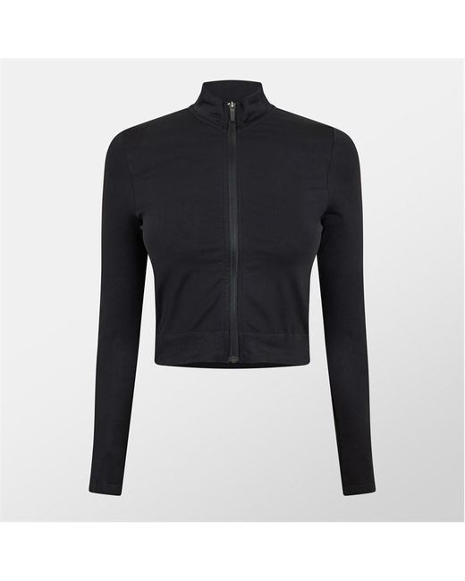 Represent Blue Seamless Zip Long Sleeve Full Zip Performance Running Jacket