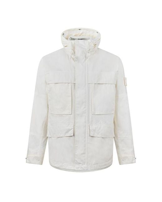 Stone Island White Ghost Vent Hooded Jacket for men