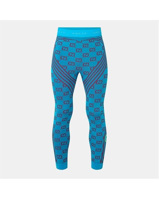 Gucci Blue Athletic Contemporary Fit Leggings for men