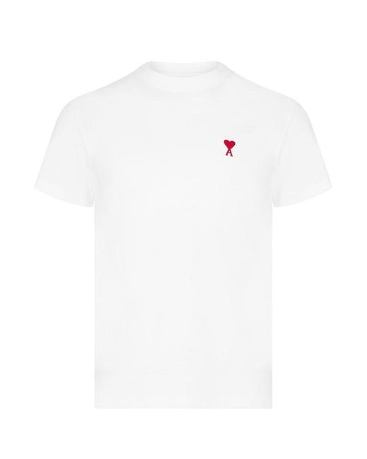 AMI White De Coeur T-Shirt for men