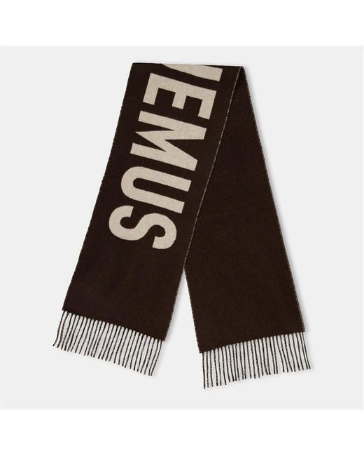 Jacquemus Brown Jacquard Wool L'Écharpe Scarf