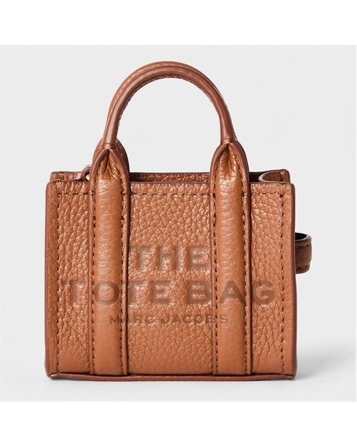 Marc Jacobs Brown Tote Charm Keyring