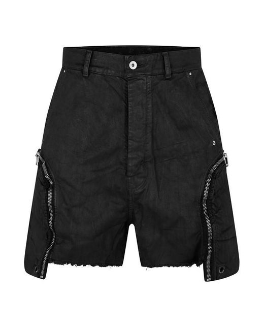 Rick Owens Black Ds Bauhas Woven Tracksuit Shorts for men