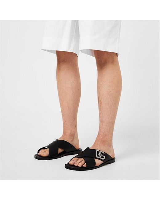 Dolce & Gabbana Black Dg Light Sandals for men