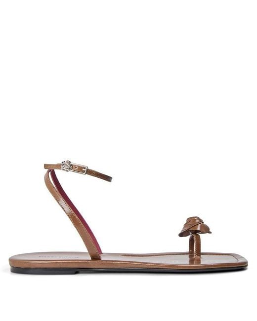 Magda Butrym Brown Rose Flat Sandals