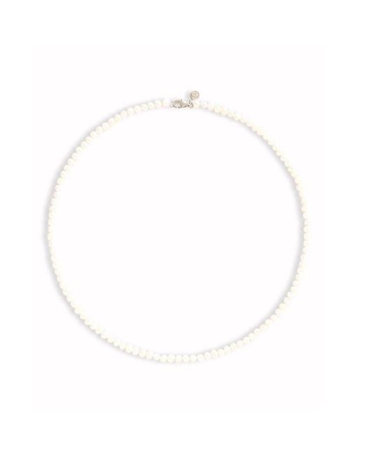CERNUCCI White 4Mm Pearl Chain Necklace for men