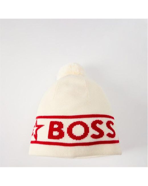 Boss Red Beanie Hat for men