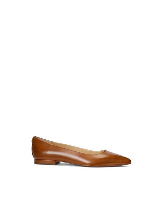 Ralph Lauren Brown Pointed Ballet Pumps