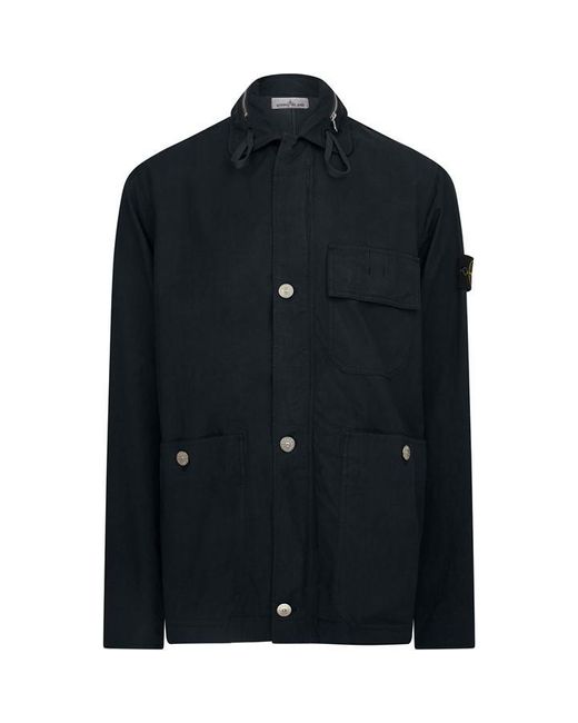 Stone Island Cupro Cotton Field Jacket in Blue for Men Lyst UK