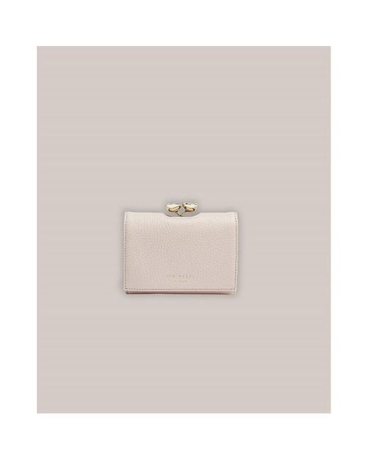 Ted Baker Natural Alyesha Mini Bobble Zip Around Purse