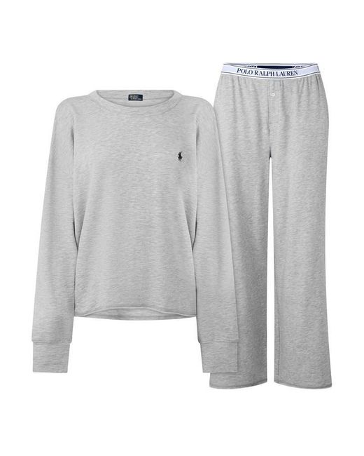 Polo Ralph Lauren Gray Crew-Neck Long Sleeve Pyjama Set