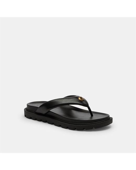 COACH Black Flip Flops