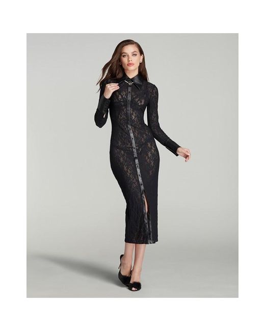 Agent Provocateur Black Violit Midi Dress