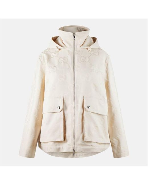 Gucci Natural Jumbo gg Canvas Puffer Jacket