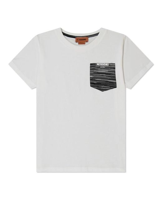 Missoni White Chest Pocket T-Shirt for men