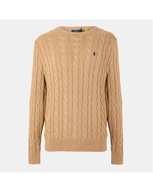 Polo Ralph Lauren Brown Cable Knit Jumper for men