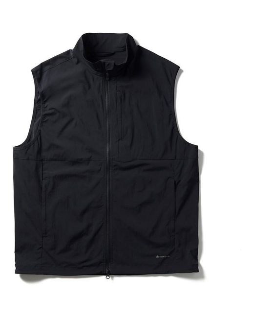 Snow Peak Black Nsd Utility Water Repellent Gilet for men