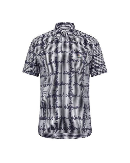 Vivienne Westwood Gray Classic Geometric Patterned Short Sleeve Shirt for men