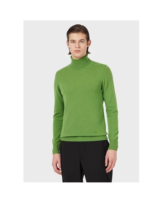 Emporio Armani Green Emporio Trtl Nck Knt Sn99 for men
