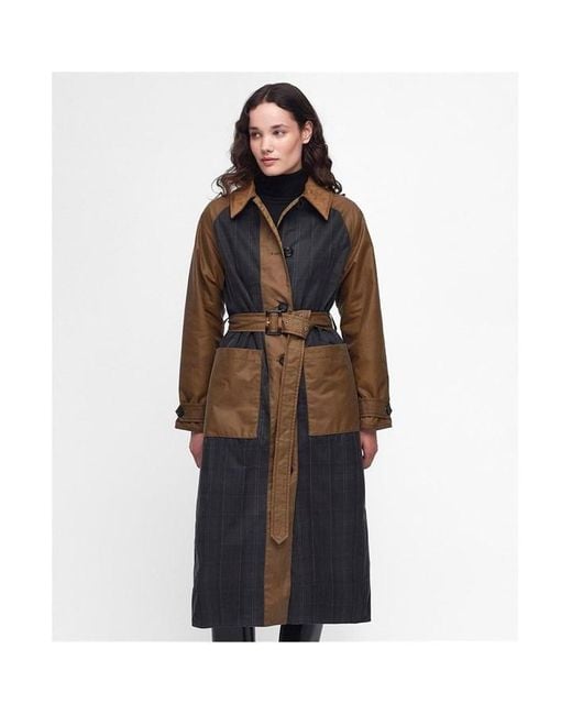 Barbour Brown Everly Wax Trench Coat