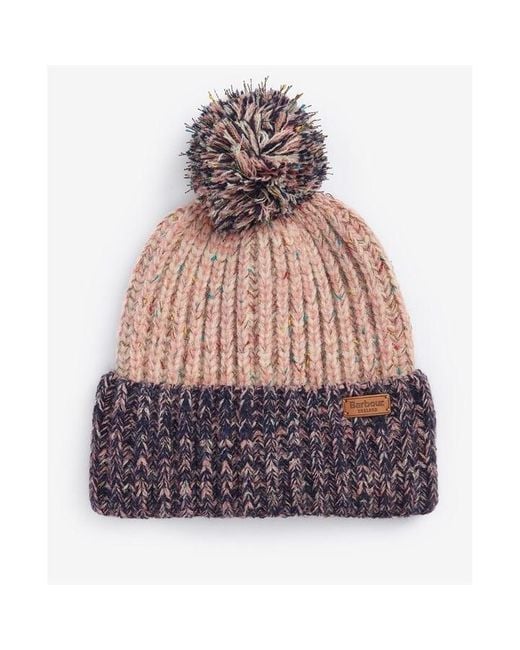 Barbour Pink Chunky Knit Beanie