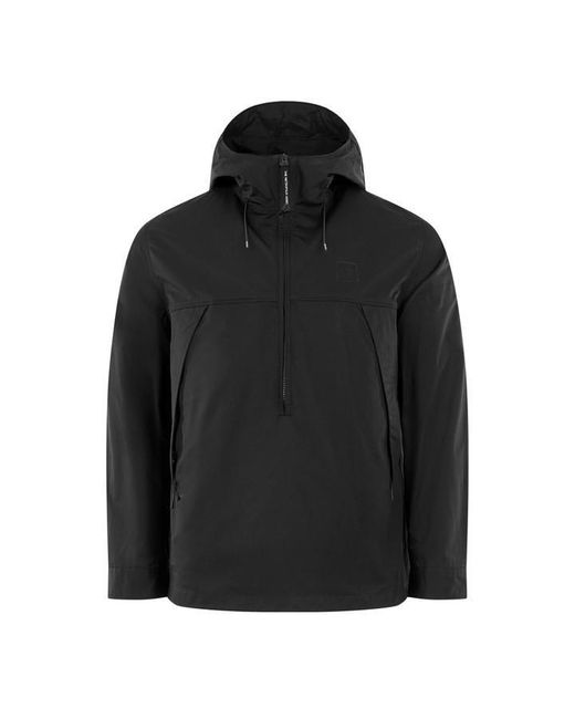 CP COMPANY METROPOLIS Black Funnel Neck Half-Zip Overshirt for men