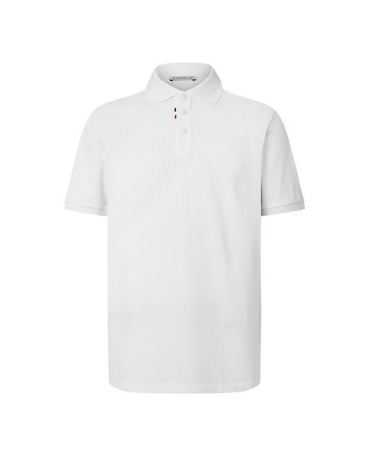 Moncler White Tric Polo Sn64 for men