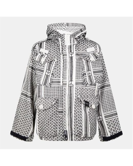 Neighborhood Gray Shemagh Military-Inspired Field Jacket for men
