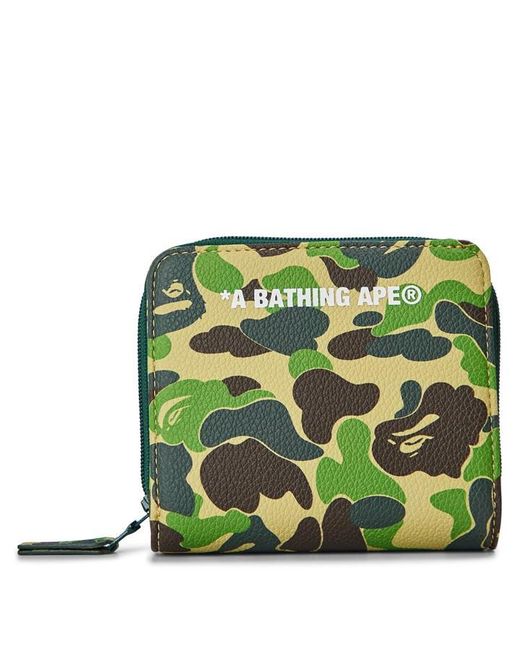 A Bathing Ape Green Billfold Wallet for men