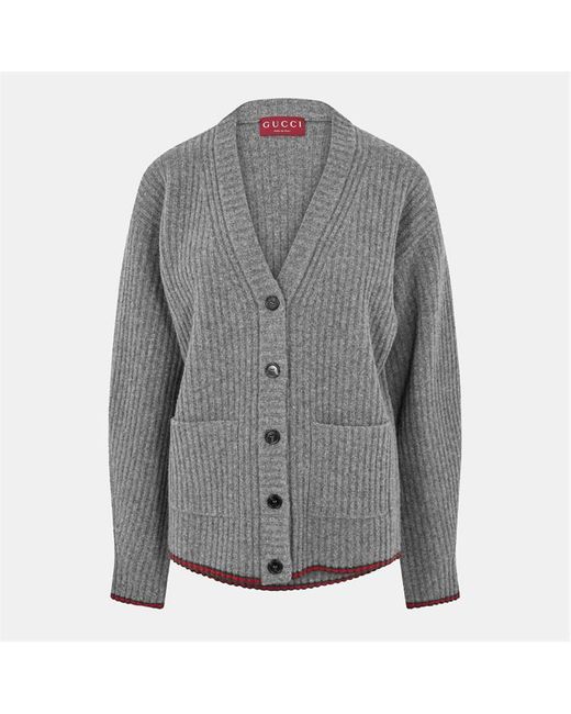 Gucci Gray Knitted Cardigan