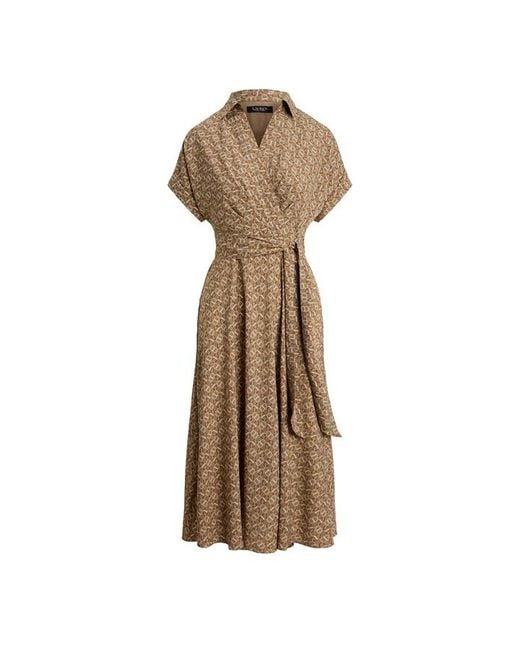 Ralph Lauren Natural Fratillio Wrap Dress
