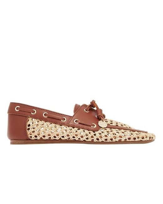 Ancient Greek Sandals Brown Pliaria Boat Shoes