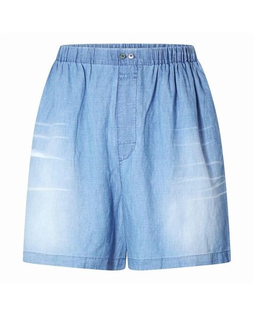 Acne Blue Ruxer Woven Tracksuit Shorts for men
