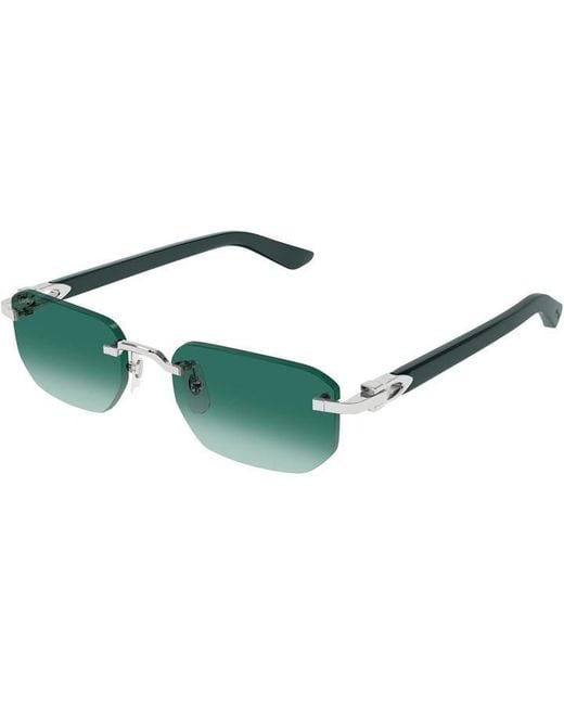 Cartier Green Ct0622S Rectangular Sunglasses for men